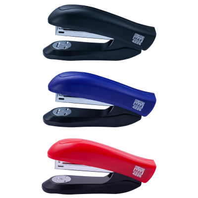 Степлер пластиковый, 20 л., (скобы №24; 26), 139х65х37 мм, ассорти