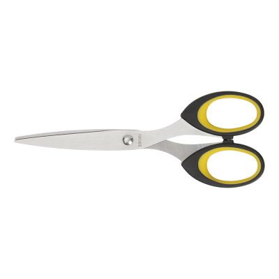 Ножницы 16см цельнометаллические с резиновыми вставками (BM.4520)