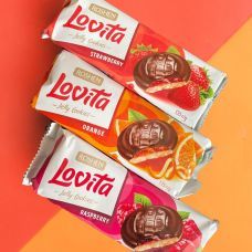 Печенье Roshen Lovita Jelly Cookies Cocoa-cherry 135гр