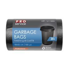 Пакет для мусора п/е 35л/100шт 50*55 черный PRO