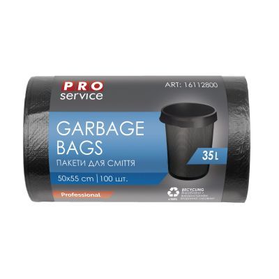 Пакет для мусора п/е 35л/100шт 50*55 черный PRO (16112800)