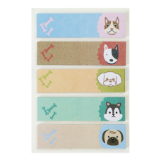 Закладки паперові DOGS, з клейким шаром, 44x12 мм, 5 диз. по 20 арк., KIDS Line
