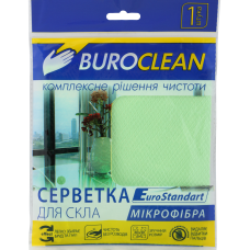 Салфетка для стекла, микрофибра, BuroClean EuroStandart 30х30 см Салфетка для стекла, микрофибра, BuroClean EuroStandart 30х30 см