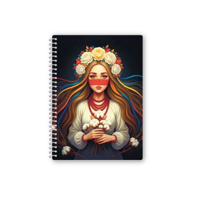 Блокнот "UA", А5, пластикова обкл., спіраль, 60 арк., клітинка