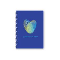 Блокнот "UA", А5, пластикова обкл., спіраль, 60 арк., клітинка Блокнот "UA", А5, пластикова обкл., спіраль, 60 арк., клітинка