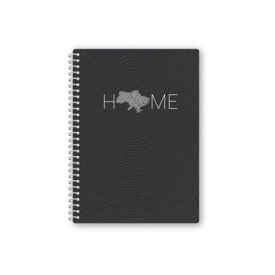 Блокнот "UA", А5, пластикова обкл., спіраль, 60 арк., клітинка