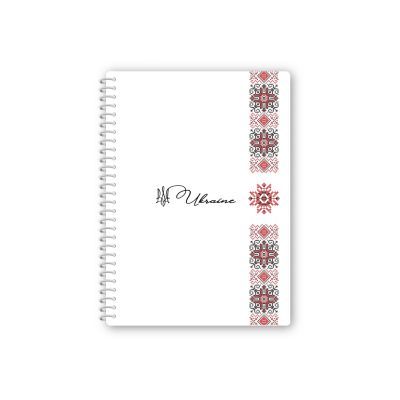 Блокнот "UA", А5, пластикова обкл., спіраль, 60 арк., клітинка