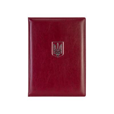 Папка до підпису тиснення "ГЕРБ (тризуб)", Nebraska, бордо