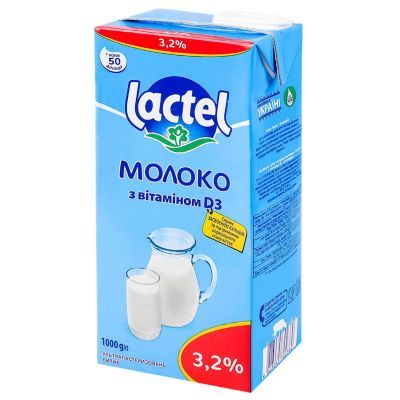 Молоко Лактель 3,2 % 1л (32445)