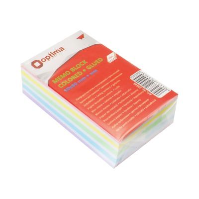 Бумага для заметок 50х80 мм "Люкс" Optima, 250 л., цветная