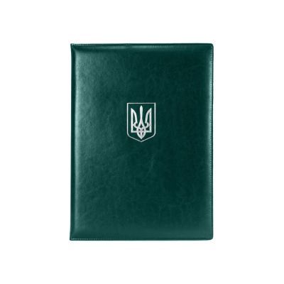 Папка тиснення "ГЕРБ (тризуб)", Nebraska, зелений (срібло)
