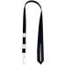 Шнурок для бейджа с пласт. карабином, черный, 4531