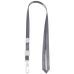 Шнурок для бейджа с пласт. карабином, серый, 4531