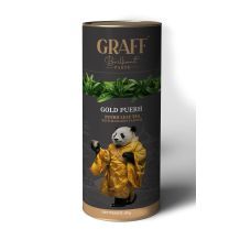 Чай пуер с мандарином, листовий 80 г, тубус, "Gold Puer " GRAFF