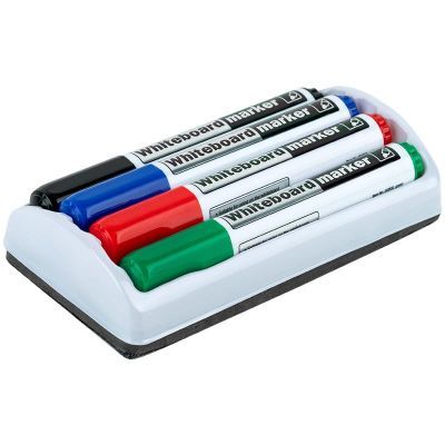 Маркер Whiteboard D2800-80: 4 маркера и магнитный держатель-губка