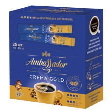 Кава розчинна 1,8г*25, стік Crema Gold AMBASSADOR
