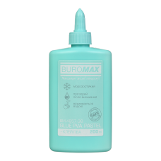 Клей ПВА 200 мл, PASTEL , ковпачок-дозатор,