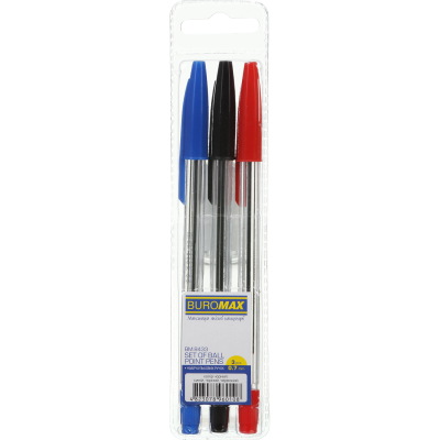 Набор из 3-х шариковых ручек CLASSIC (тип "корвина"), 0,7 мм, пласт. корпус, 3 цвета чернил