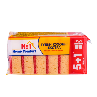 Губки кухонные Home Comfort Extra №1, 6шт