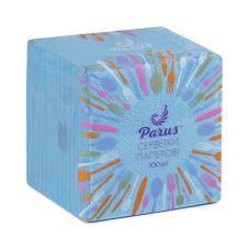 Серветки столові паперові 24х24 см, 100 шт., в п/п упаковці, сині Parus