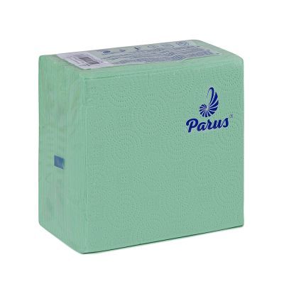 Серветки столові паперові 33х33 см, 100 шт., в п/п упаковці, зелені Parus