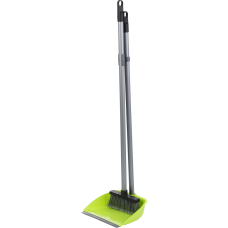 Совок для мусора со щеткой с длинной ручкой Buroclean