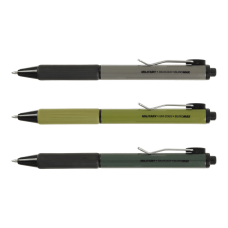 Ручка масляна автоматична MILITARY, 0,7 мм, ассорті корпусів, з гумови грипом, сині чорнила Ручка масляна автоматична MILITARY, 0,7 мм, ассорті корпусів, з гумови грипом, сині чорнила