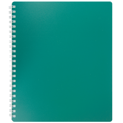 Тетрадь для записей CLASSIC, B5, 80 л., клетка, пластиковая обложка, зеленая