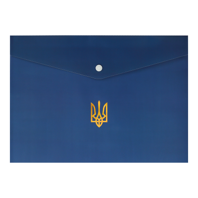 Папка-конверт А4 на кнопці, UKRAINE, темно-синя