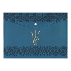 Папка-конверт А4 на кнопці, UKRAINE DECOR, вишиванка синя Папка-конверт А4 на кнопці, UKRAINE DECOR, вишиванка синя