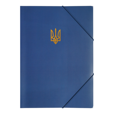 Папка А4 на гумках, UKRAINE, темно-синя