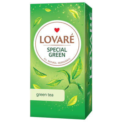 Чай зелений 1.5г*24, пакет, "Special green", LOVARE