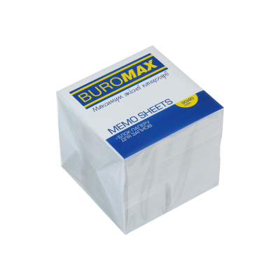 Блок бумаги для заметок белый 90х90х90мм не проклеенный 