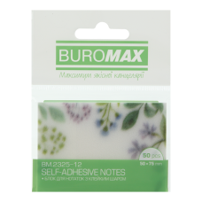 Блок для нотаток з клейким шаром ARABESKI, 50x75мм, 50 арк., блискучий, білий Блок для нотаток з клейким шаром ARABESKI, 50x75мм, 50 арк., блискучий, білий