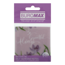 Блок для нотаток з клейким шаром ARABESKI, 75x75мм, 50 арк., блискучий, лавандовий Блок для нотаток з клейким шаром ARABESKI, 75x75мм, 50 арк., блискучий, лавандовий