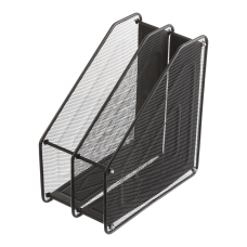 Лоток для паперів вертикальний 310x295x160мм, металевий, чорний Лоток для паперів вертикальний 310x295x160мм, металевий, чорний