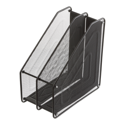 Лоток для паперів вертикальний 310x295x160мм, металевий, чорний