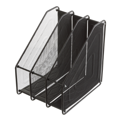 Лоток для паперів вертикальний, металевий, чорний