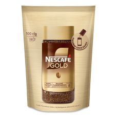 Кофе растворимый Nescafe Gold 100 гр эконом пакет