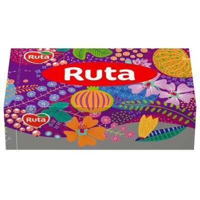 Салфетки косметические 20х21 см, 150 шт, 2сл., белый пенал (18 шт/ящ), RUTA