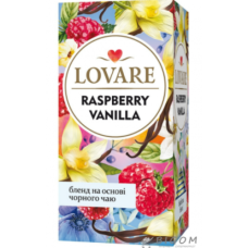 Чай Lovare Raspberry Vanilla 24 пакета по 2 г в индивидуальных конвертах