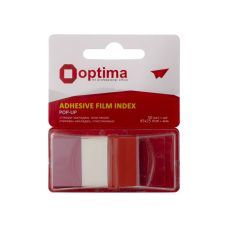 Стикеры-закладки Optima, 45х25, красные, 50 шт.
