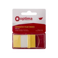 Стикеры-закладки Optima, 45х25, желтые, 50 шт.