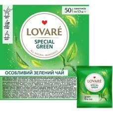 Чай Lovare Special Green 50 пакетов по 2 г в индивидуальных конвертах, ХОРЕКА