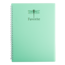 Блокнот для записей FAVOURITE, PASTEL, А4, 80 л., клетка, пластиковая обложка, мятная