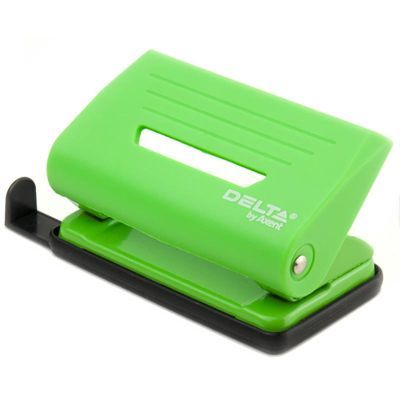 Дырокол пластиковый, 10 листов, салатовый