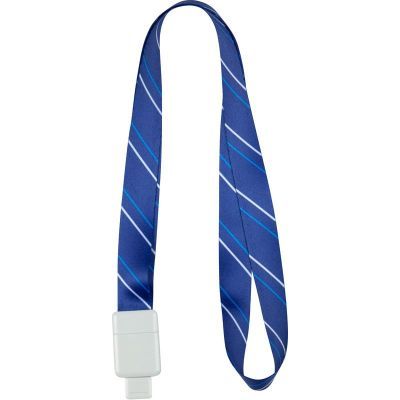 Шнурок для бейджа Office, с ретрактором, полосы, 4560