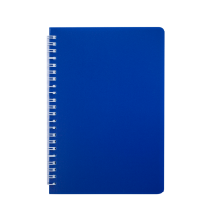 Тетрадь для записей BRIGHT, L2U, В5, 60 л., клетка, синяя, пласт.обложка