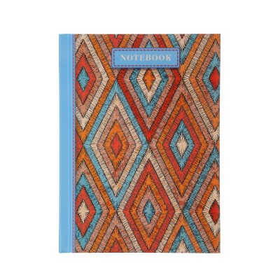 Записная книжка WEAVE, А6, 64 л., клетка, твердая обложка, мат. ламинация+лак, голубая