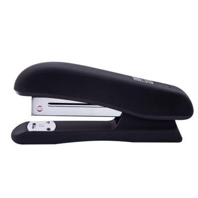 Степлер пластиковый, RUBBER TOUCH, 20 л., (скобы №24; 26), 127х54х33 мм, черный